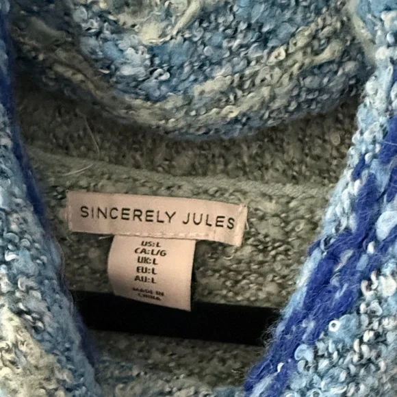 Sincerely Jules Colorful Cowl Neck Sweater - Picture 2 of 3